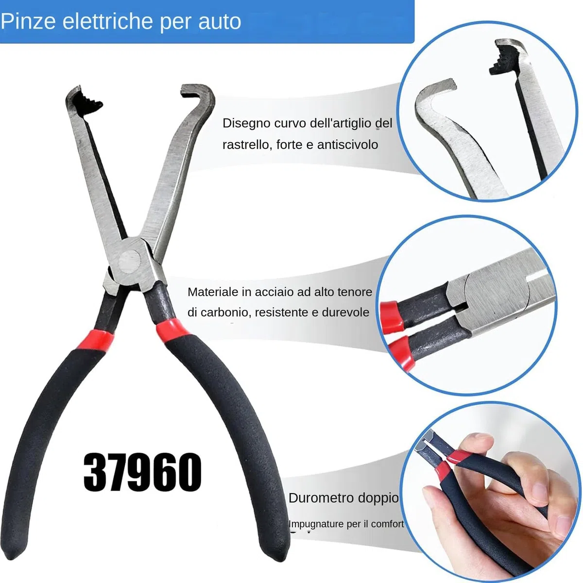 Electrical Pliers, Connector Pliers, Precise Cutting Edge Resistant Finish Comfortable Non-Slip Handle Vielseitig Automotive Use, Spark Plug Clamp for Home