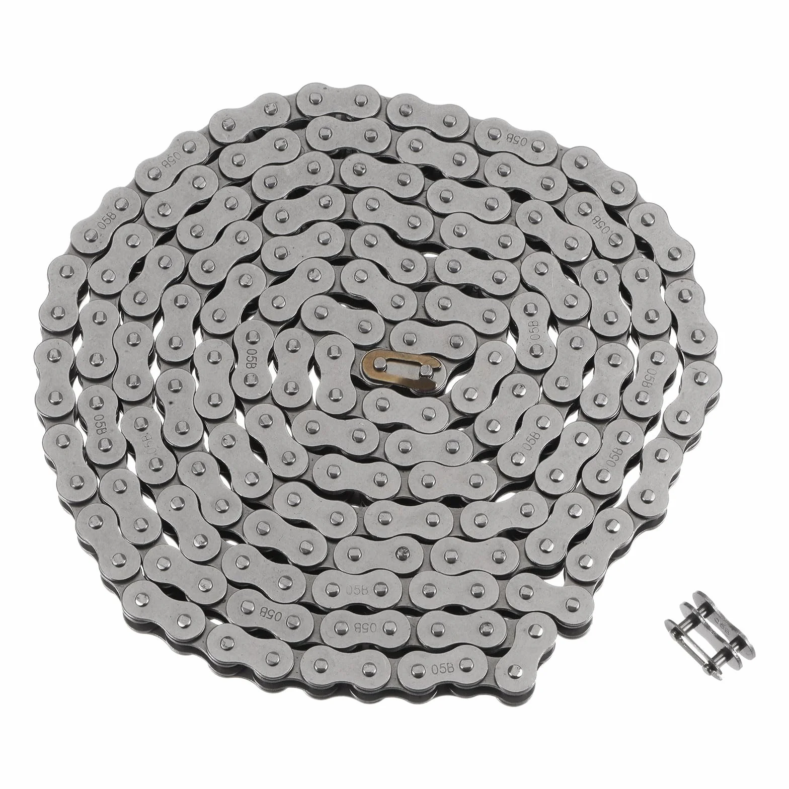 sourcing map 05B Metrisch Standard Rollenkette 5Ft Karbonstahl Ketten 8mm Industrial Rollenkette Antrieb Kette für Motorrad Fahrrad Industrielle Maschinen -190 Verbindungen
