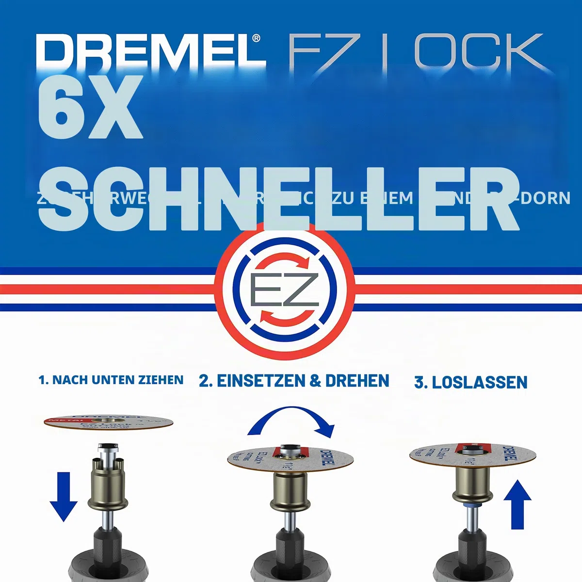 Dremel EZ476 1 1/2 Zoll EZ Lock Rotary Tool Trennscheiben für Kunststoff – 5 Stück