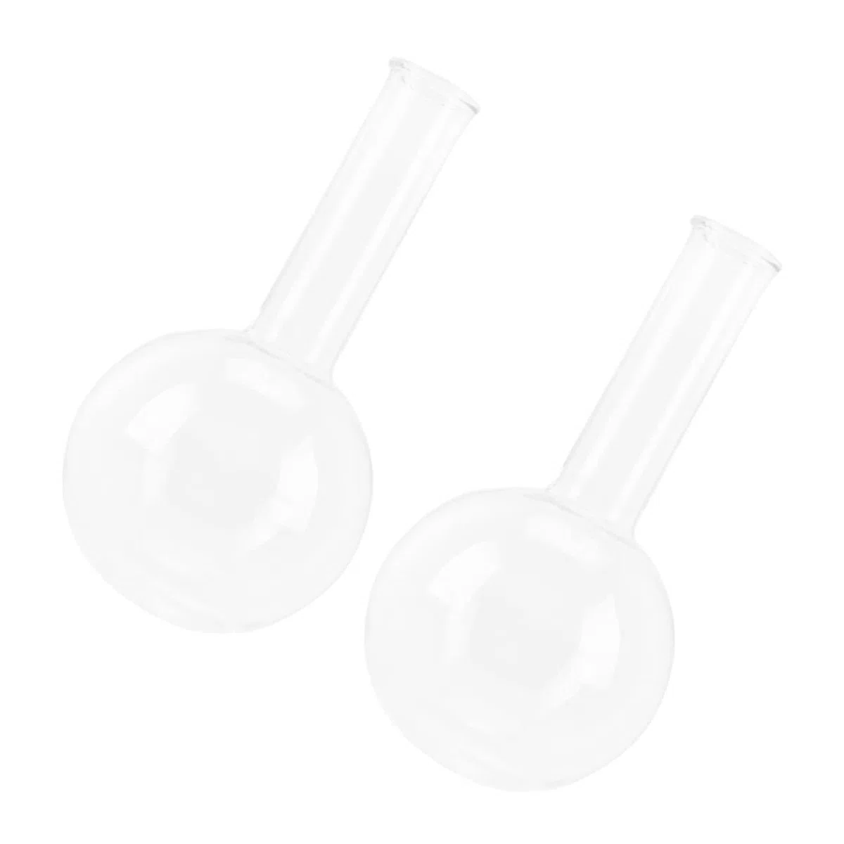 OUNONA 2 Stück Rundboden Glasflaschen Experimentierkolben aus Glas Tragbar für Laborbedarf und Chemische Experimente Transparent