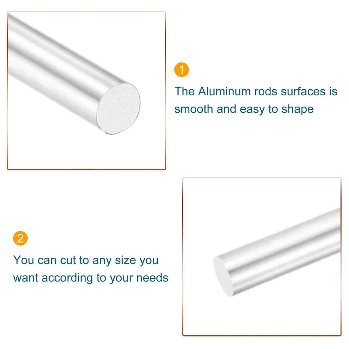 QUARKZMAN Aluminium Rundstab 25mm x 300mm Massiver Drehbank Rundstangen Aluminium Stäbe für DIY Handwerk Packung Gartendekoration RC Modell Industrie Maschinen 1 Stück