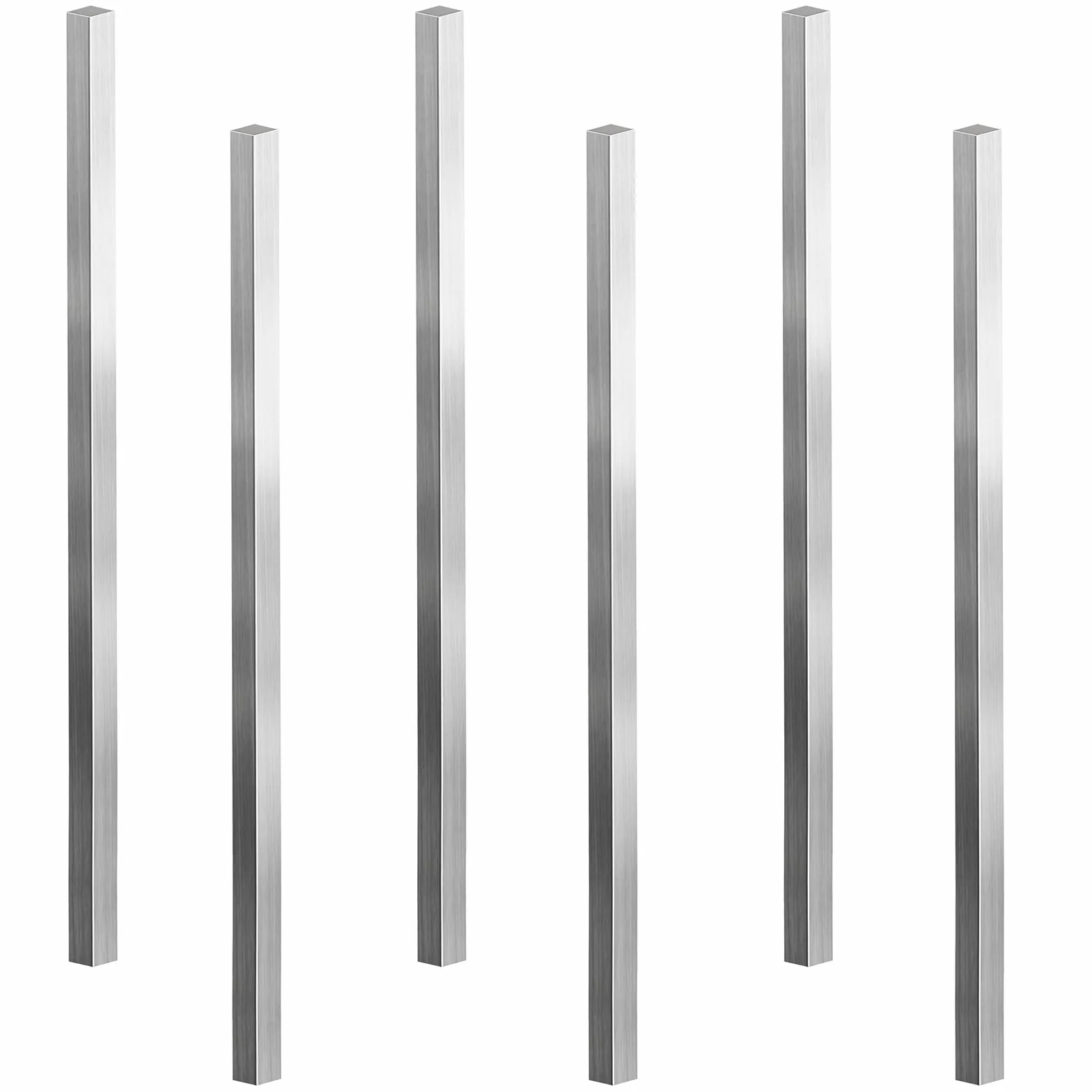 6 Stück Edelstahlstäbe,Edelstahl Vierkant Stange,6x6x305 mm Metallstange Edelstahlstange Quadratstab Metallstäbe zum Basteln für DIY Handwerk Industrie Metallbearbeitung Hobbys und Heimwerken
