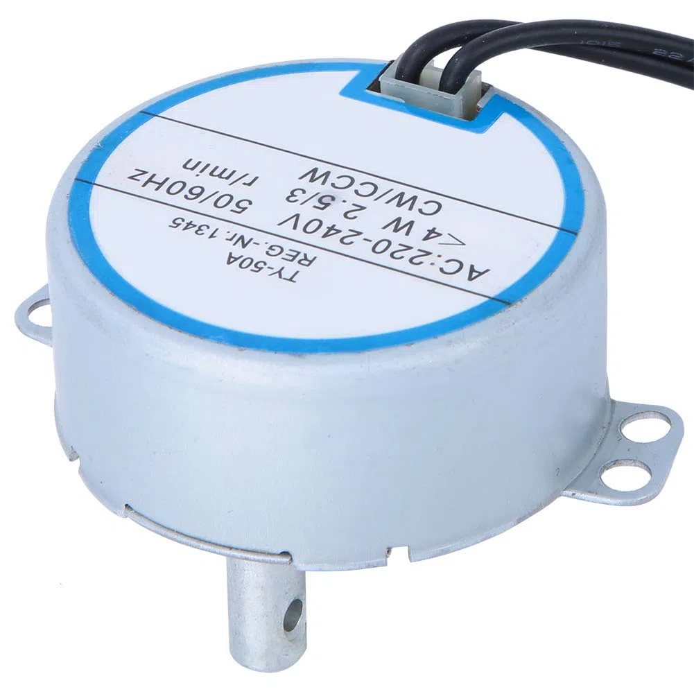 TY-50A Synchronmotor, Drehtellermotor für Moving-Head-Lüfter, elektrisch gesteuert CW/CCW Fernbedienung, 220-240 V, 3 U/min, geräuschfrei, hochleistung, Kabel incl.