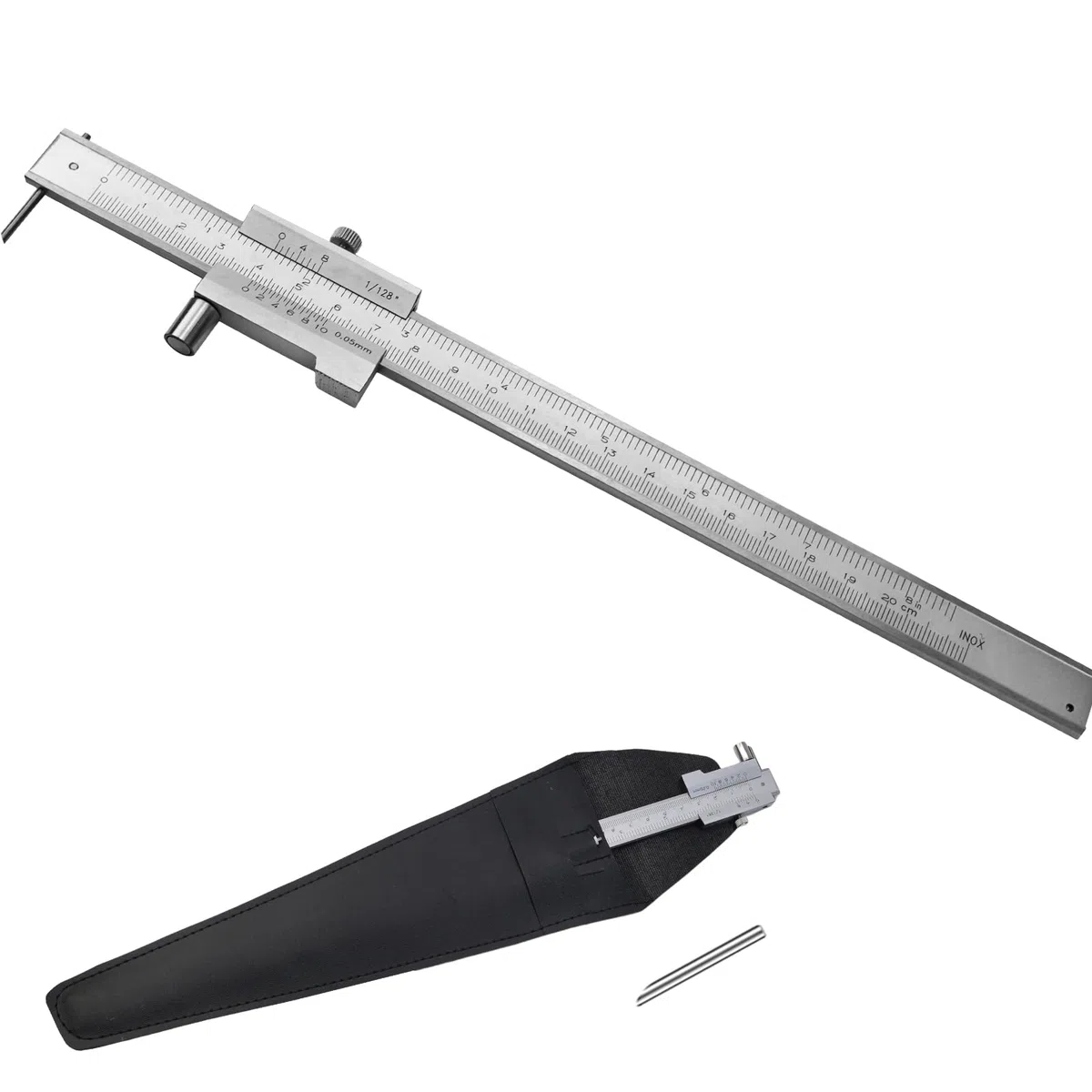 Edelstahl Markierungswerkzeuge Parallel gekreuzter Messschieber 0–20 cm parallelanreisser anreißwerkzeug schieblehrer streichmaß metall parallel anreißer durchmesser messgerät