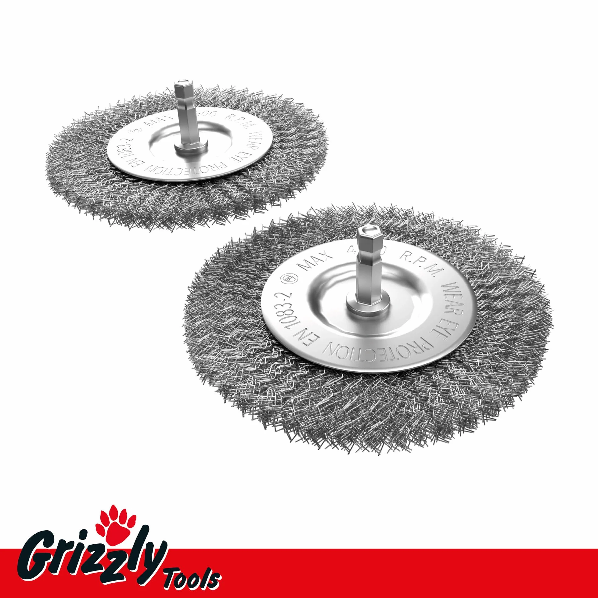 Fugenbürste Metall Ersatzbürste Metallbürste | 2-teiliges Unkrautbürsten-Set für Grizzly Tools Fugenbürste EFB 400 401 402 403 404 | passend für AFB 18 Li AFB 18 Lion AFB 1810 Lion Set